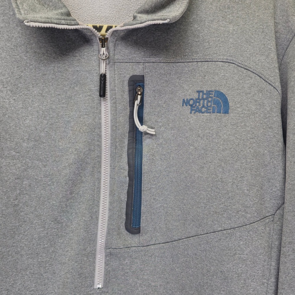 The North Face Quarter Zip Pullover Mens XL Gray Excellent - Picture 2 of 3